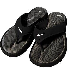 Nike Black and Gray Sandals